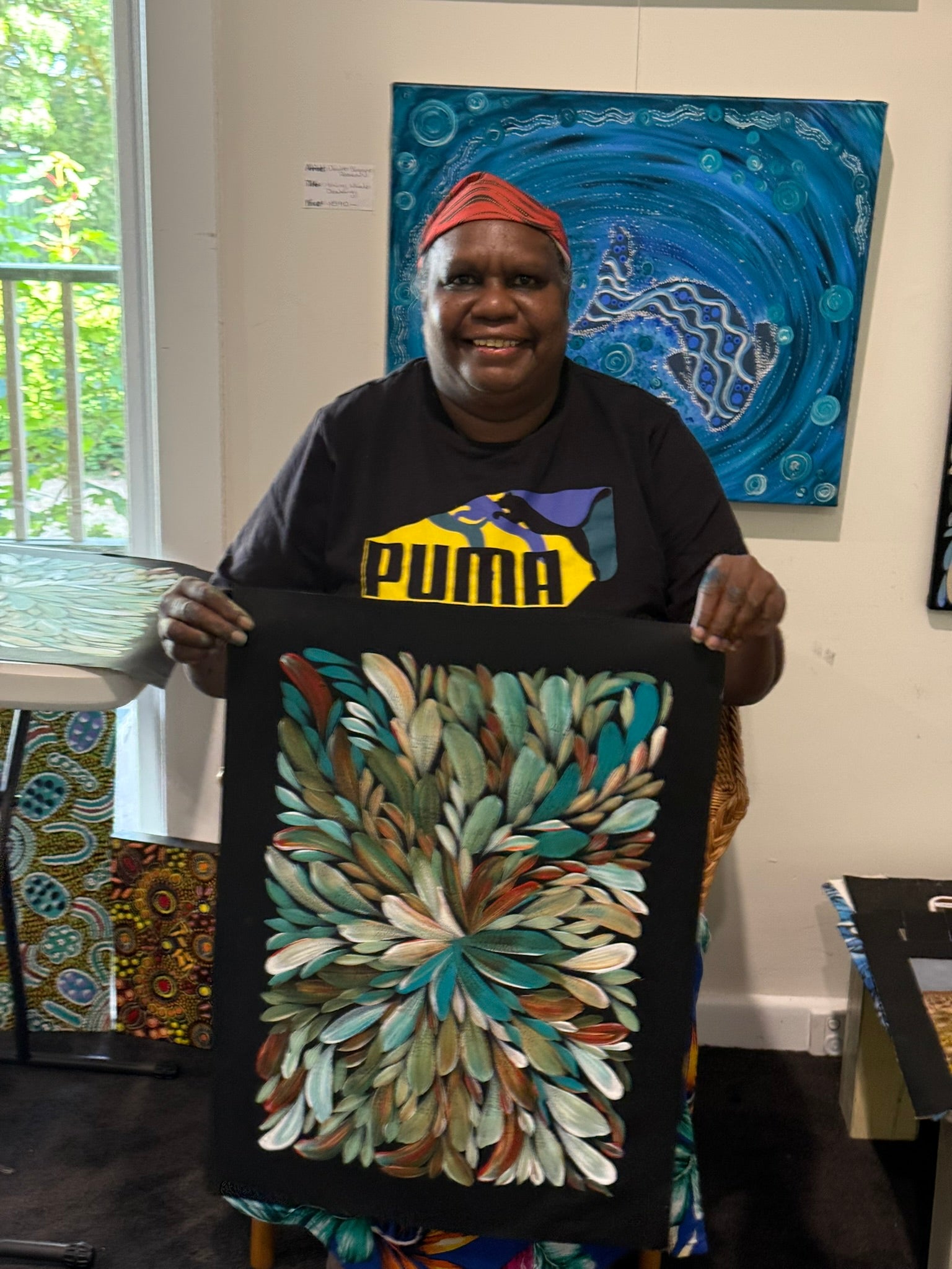 Louise Numina Napananka - Bush Medicine Leaves - 36x51cm .21-9