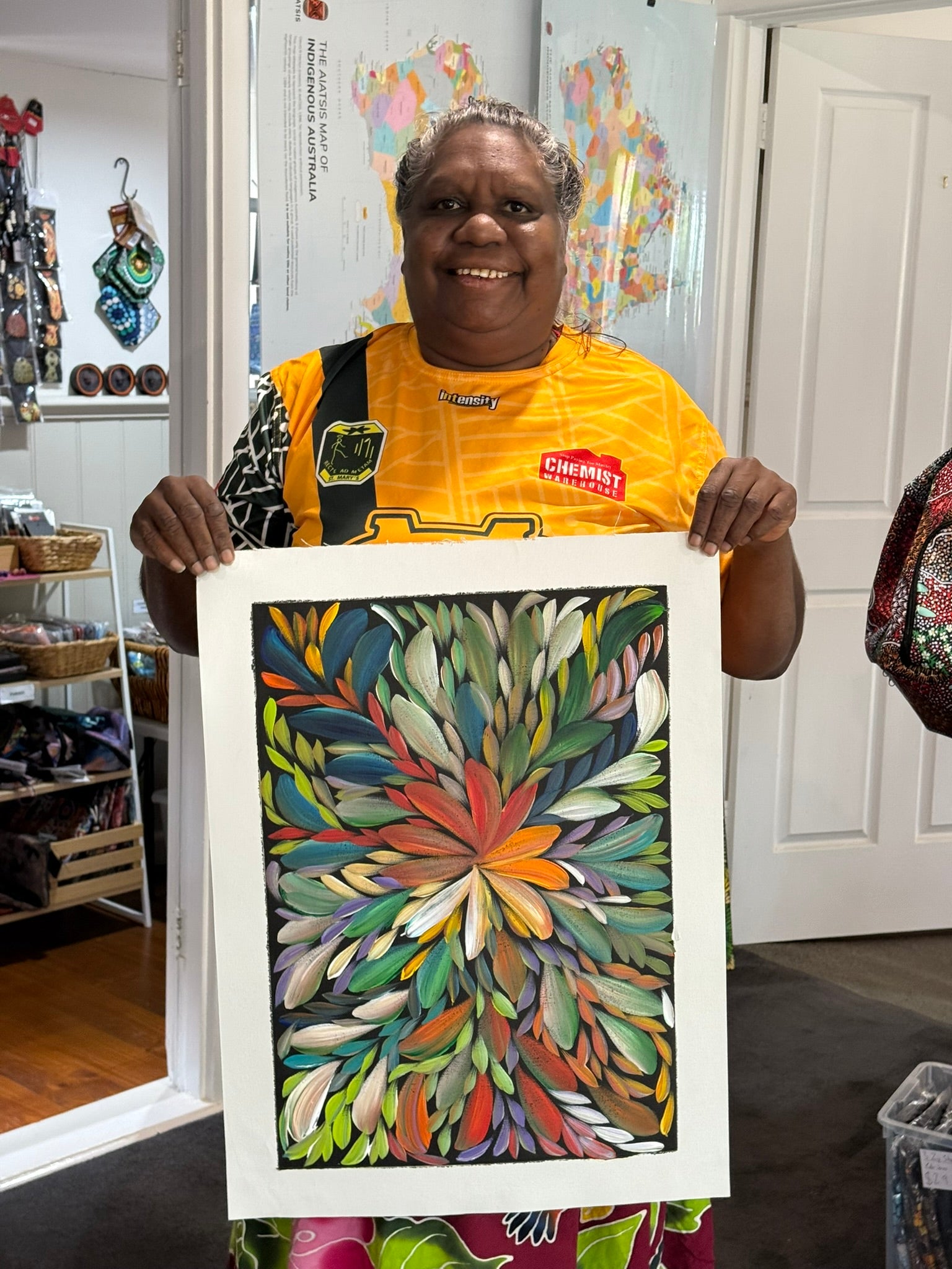 Louise Numina Napananka - Bush Medicine Leaves - 36x51cm .22-3