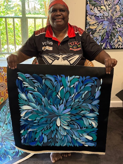 Louise Numina Napananka - Bush Medicine Leaves - 60x59cm .23-10