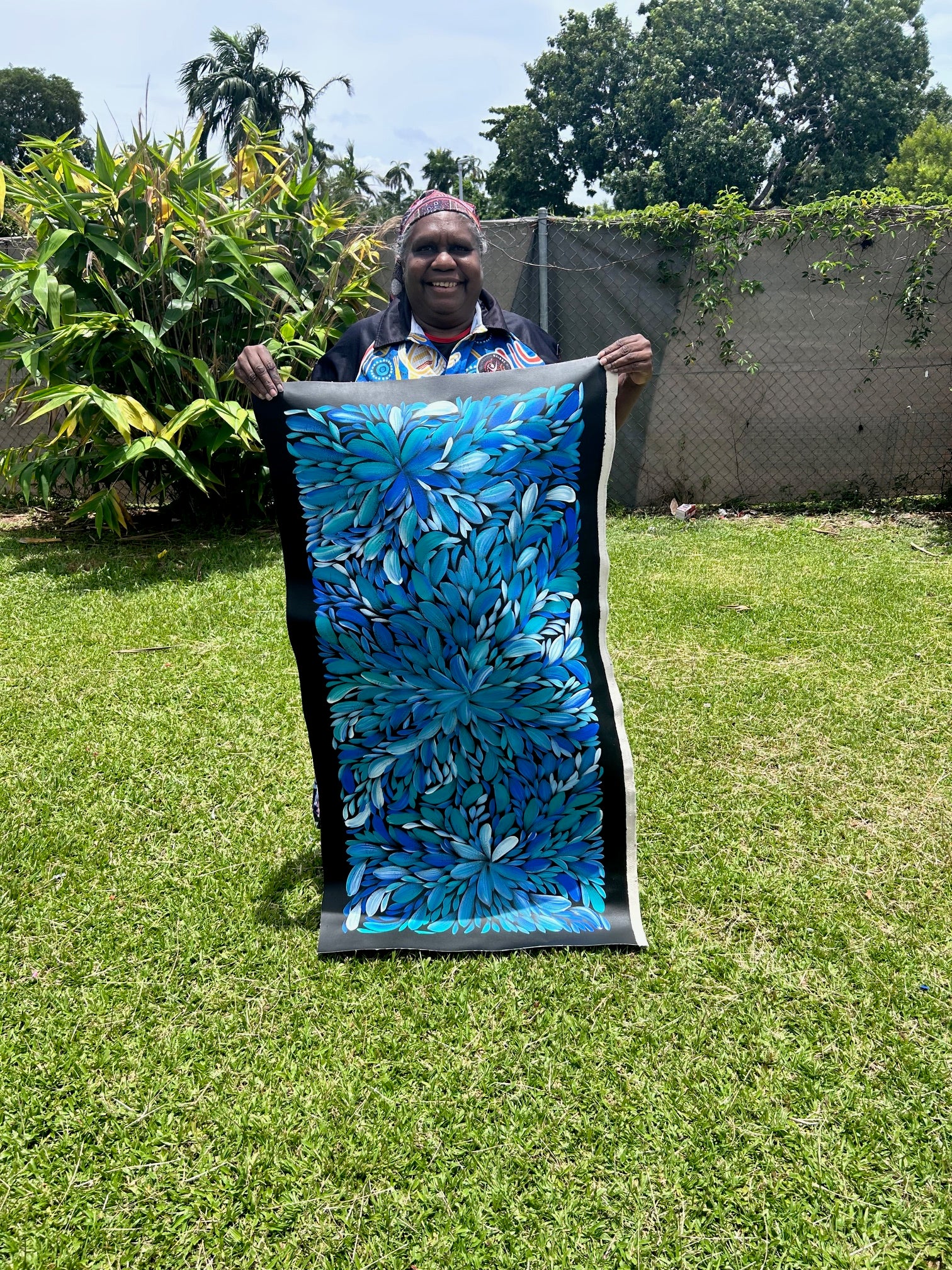 Louise Numina Napananka - Bush Medicine Leaves - 60x124cm .32-3