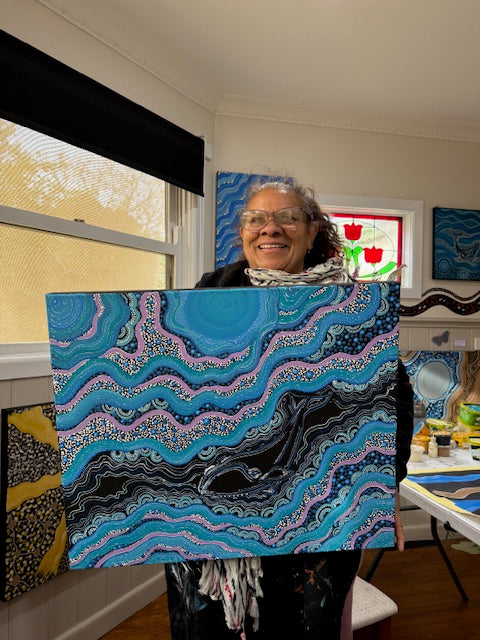 Deidre Burgoyne Rosier - Whale Dreaming .39-10 *pre-stretched*