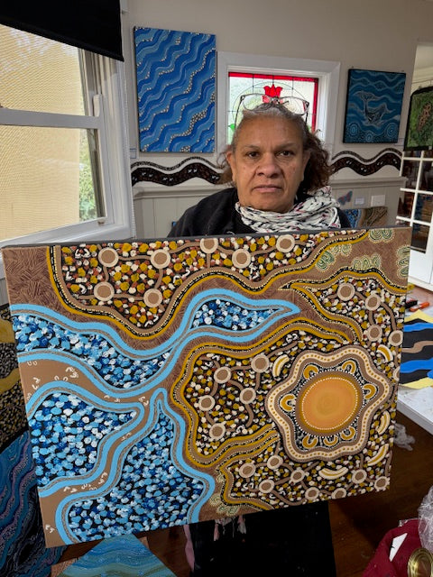 Deidre Burgoyne Rosier - Gathering by the Seas, Travelling Tracks .39-11 *pre-stretched*