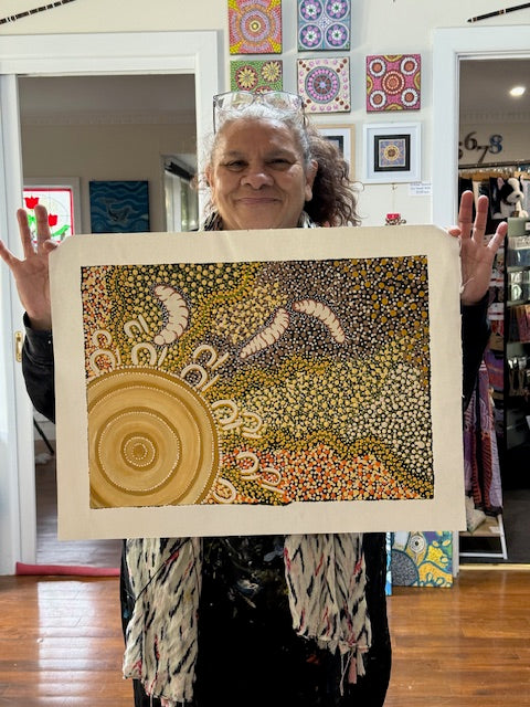 Deidre Burgoyne Rosier - Family of Women Gathering Witchetty Grubs .39-2