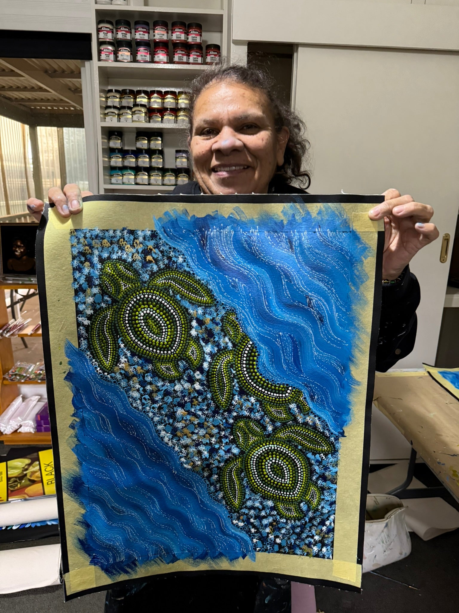 Deidre Burgoyne Rosier - Turtle Dreams Through the Waters .62-4