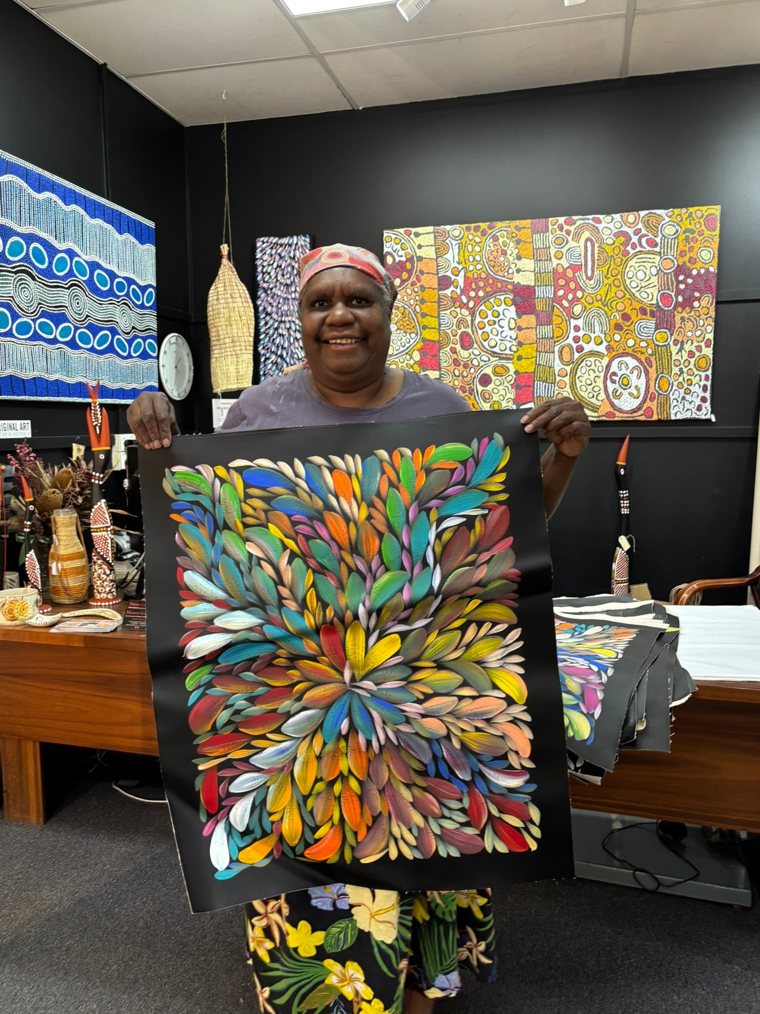 Louise Numina Napananka - Bush Medicine Leaves .75-3