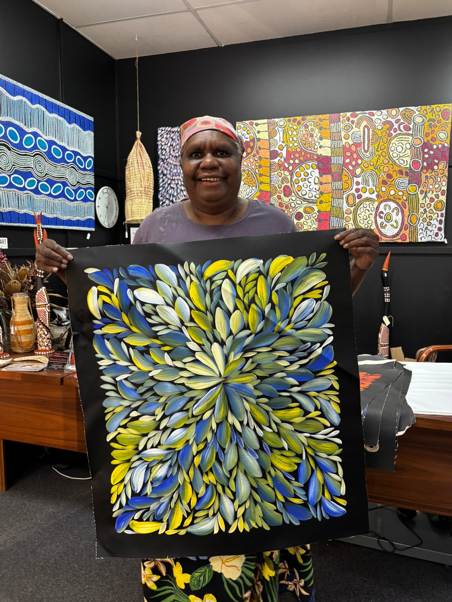 Louise Numina Napananka - Bush Medicine Leaves .75-8