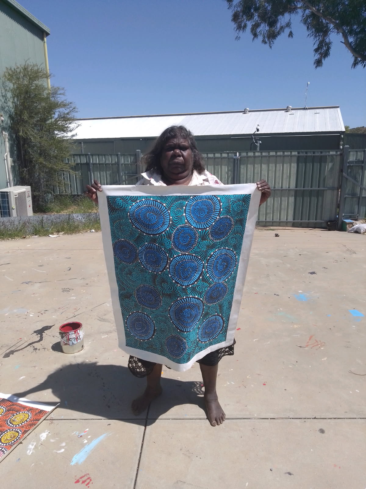 Maria Nampijinpa Brown - Flying Ants Dreaming (Pamapardu Jukurrpa) .78-5