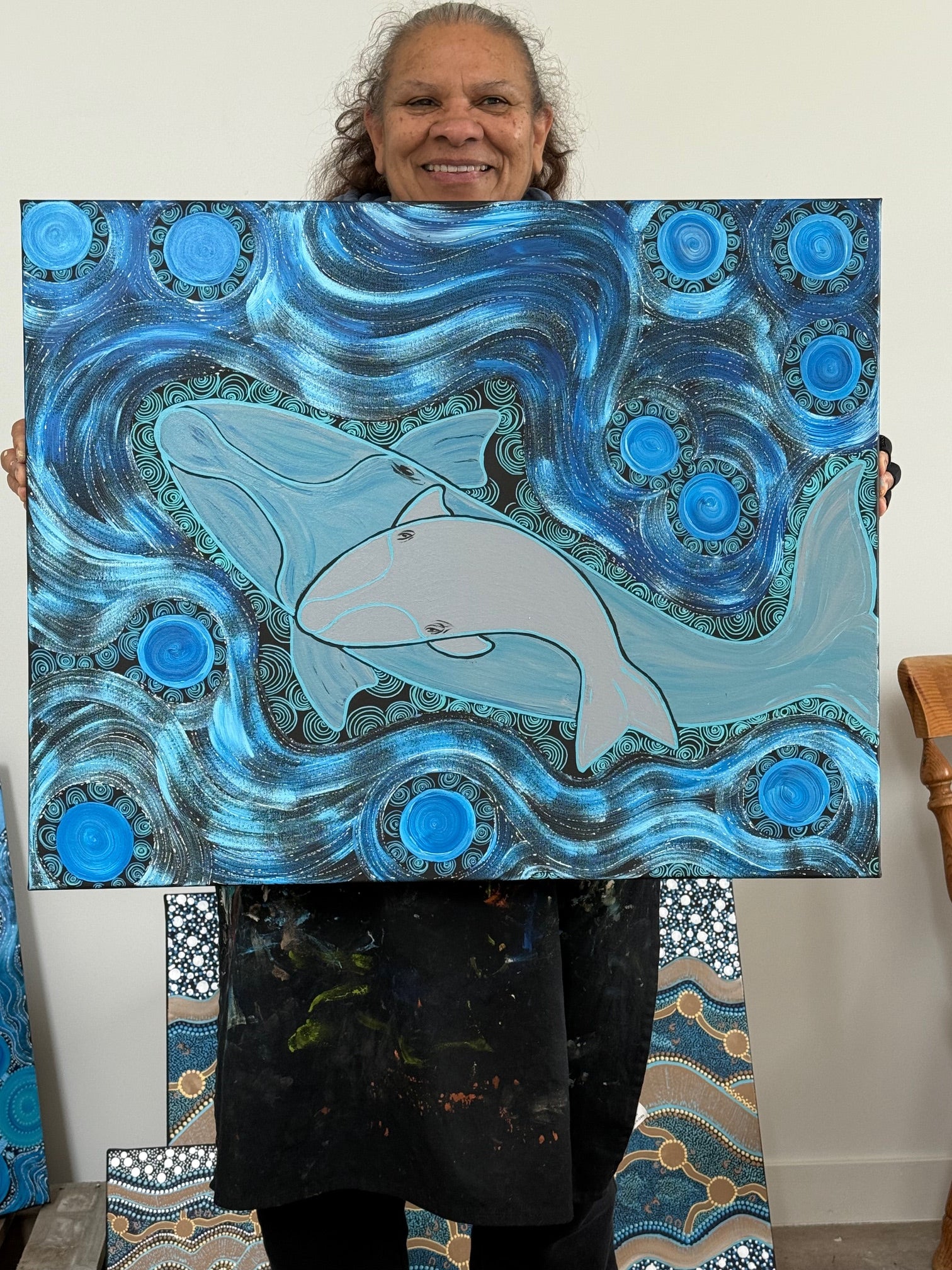 Deidre Burgoyne Rosier - Whale Dreaming .89-7 *pre-stretched*