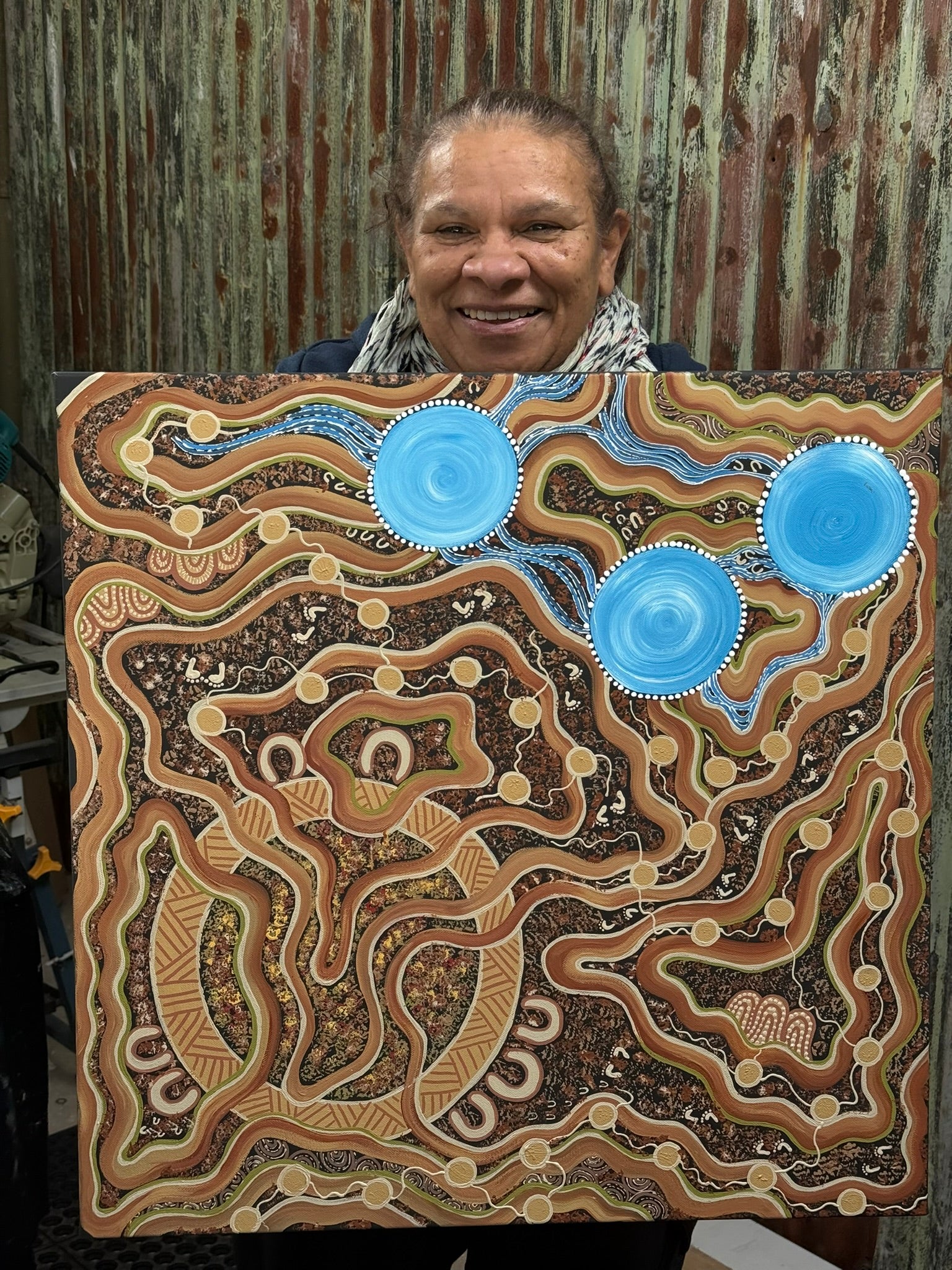 Deidre Burgoyne Rosier - Gatherings and Travel Tracks Through the Land Near Waterways .89-12 *pre-stretched*