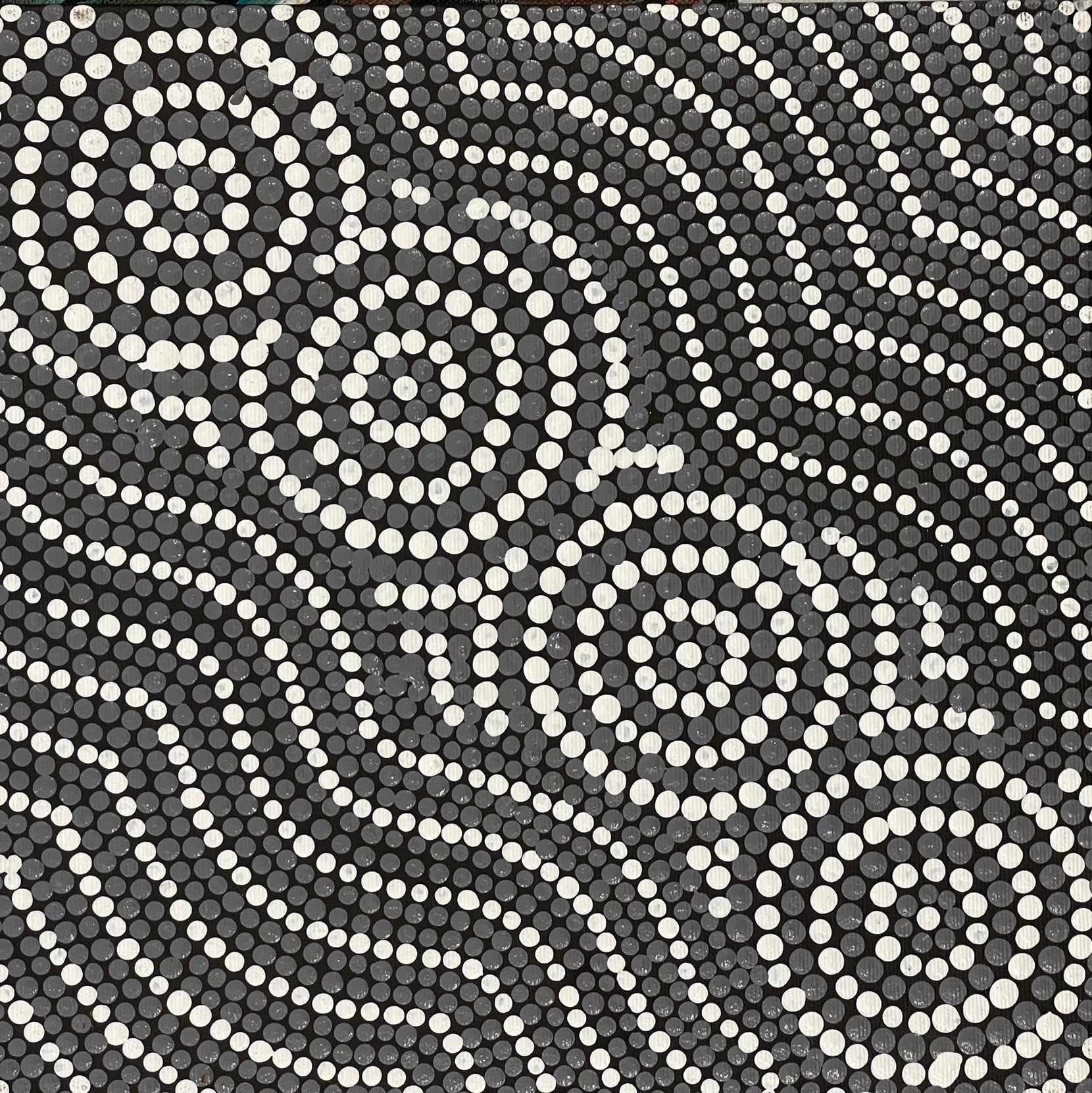 Roseanna Nangala Stirling - Patterns of the Landscape around Yuendumu - 30x30cm *Stretched ready to hang*