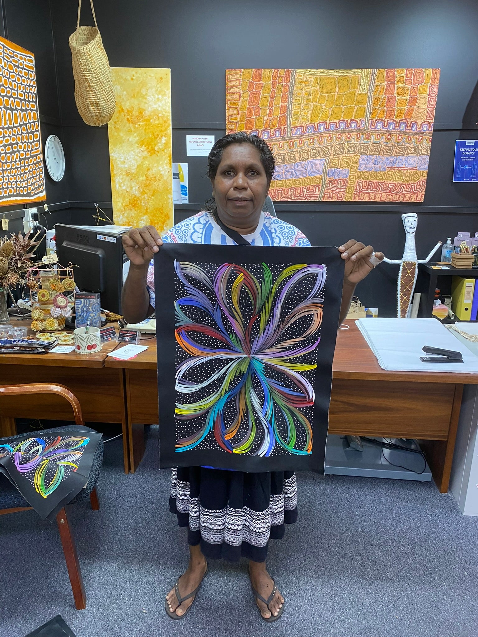 Selina Numina Kamprina - Bush Medicine Leaves with Seeds.65-28