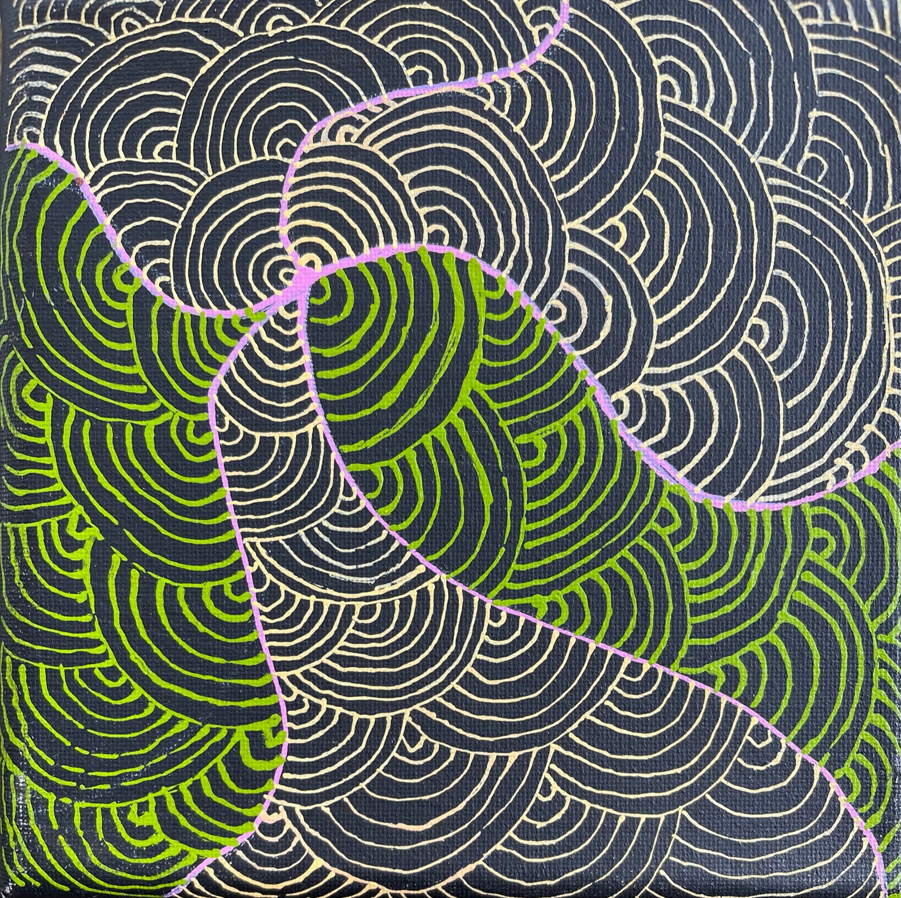Senita Napangardi Granites - 13 x 13cm - Ngurlu Jukurrpa (Native Seed Dreaming)