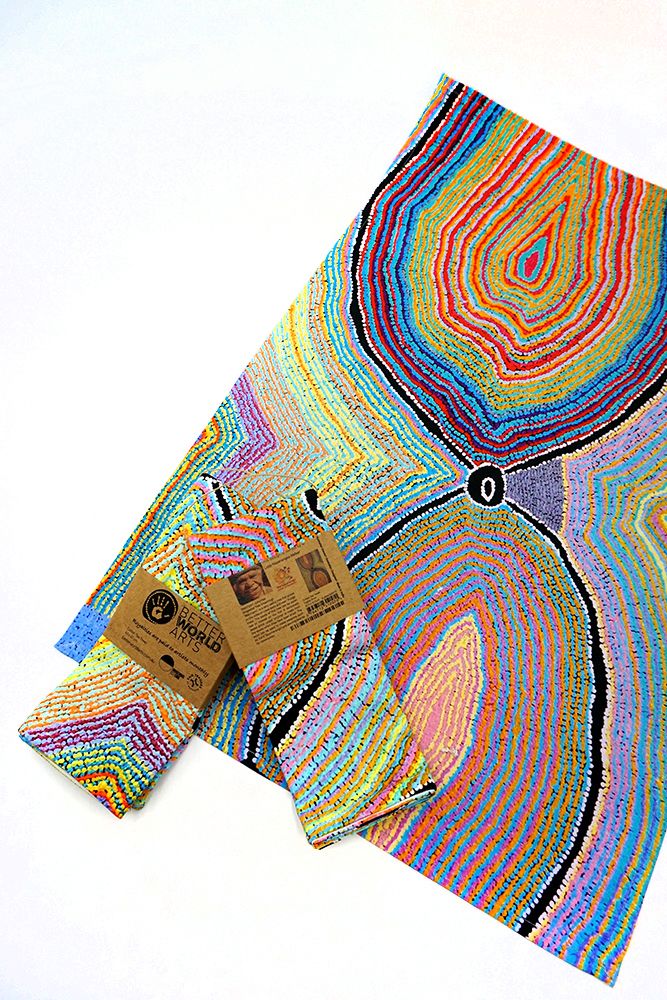 Cotton Tea Towel - Liddy Napanangka Walker
