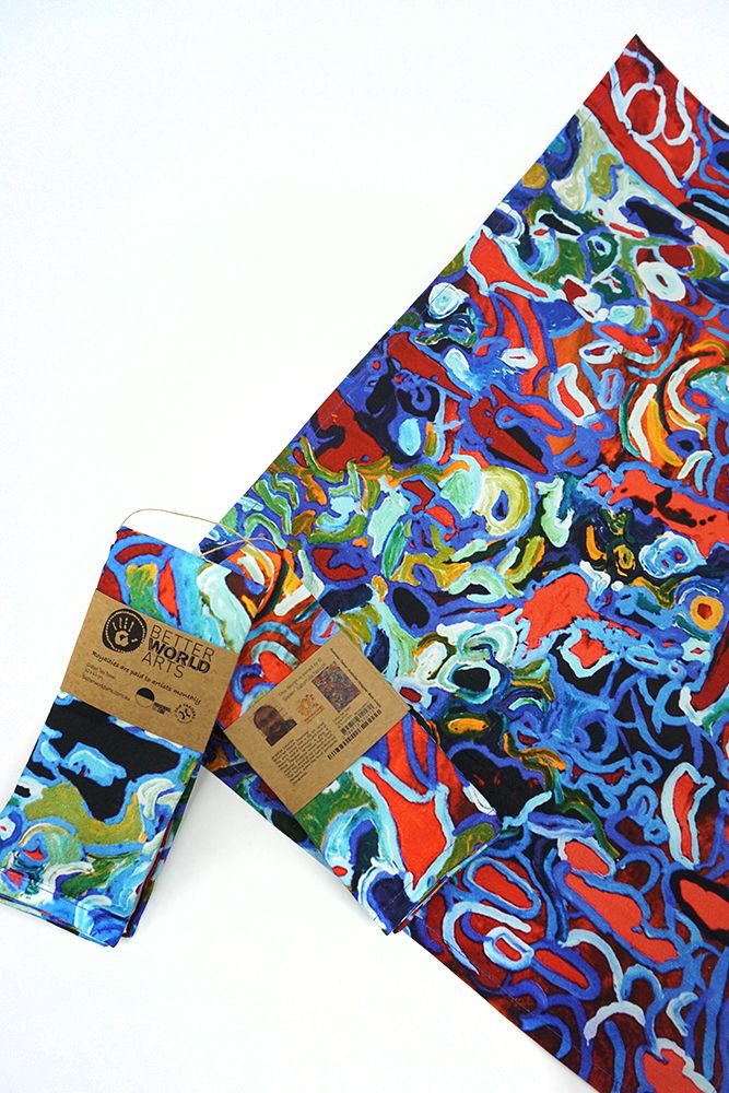 Cotton Tea Towel - Steven Jupurrula Nelson