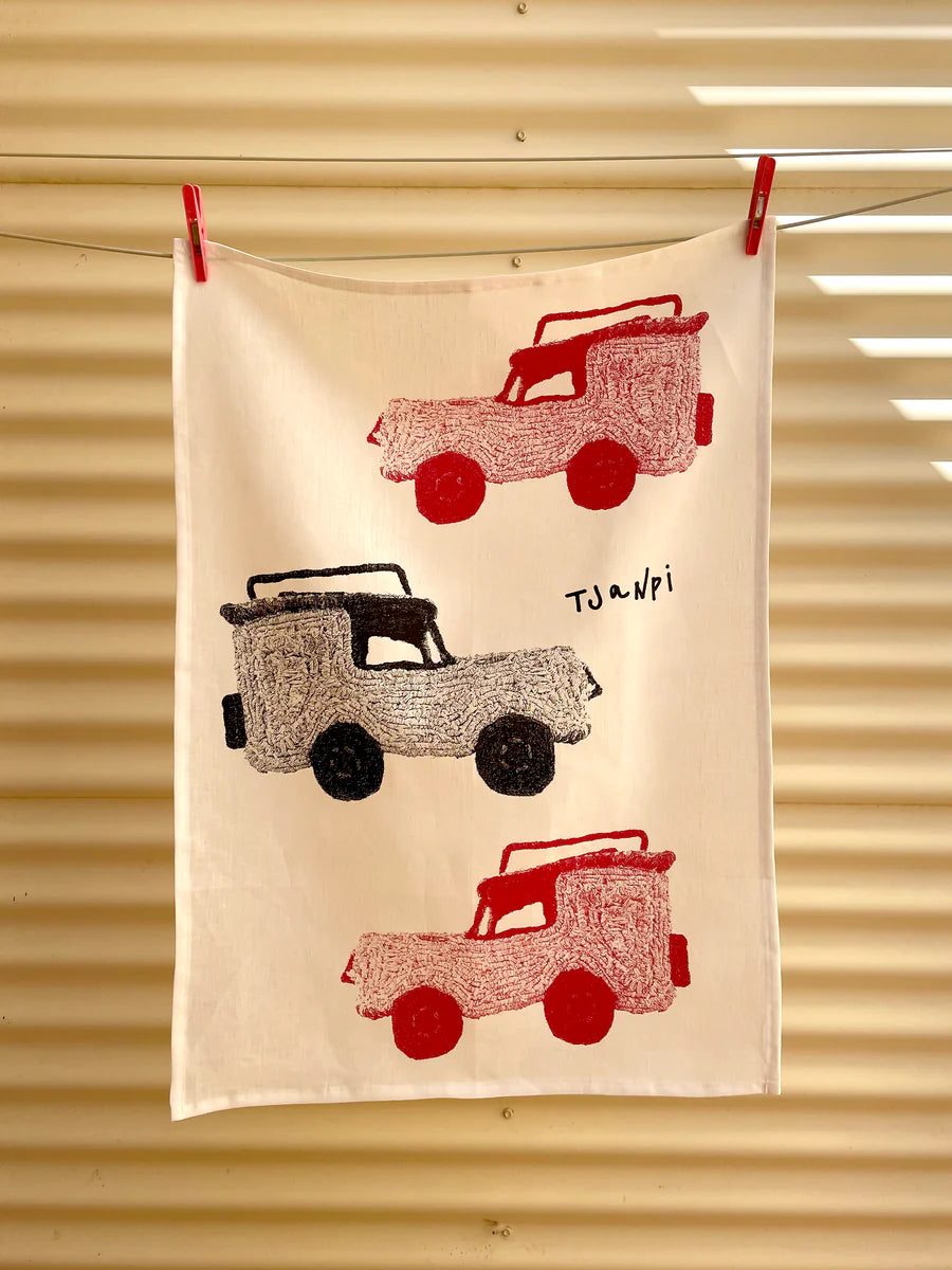 Linen Tea Towel - Tjanpi Desert Weavers