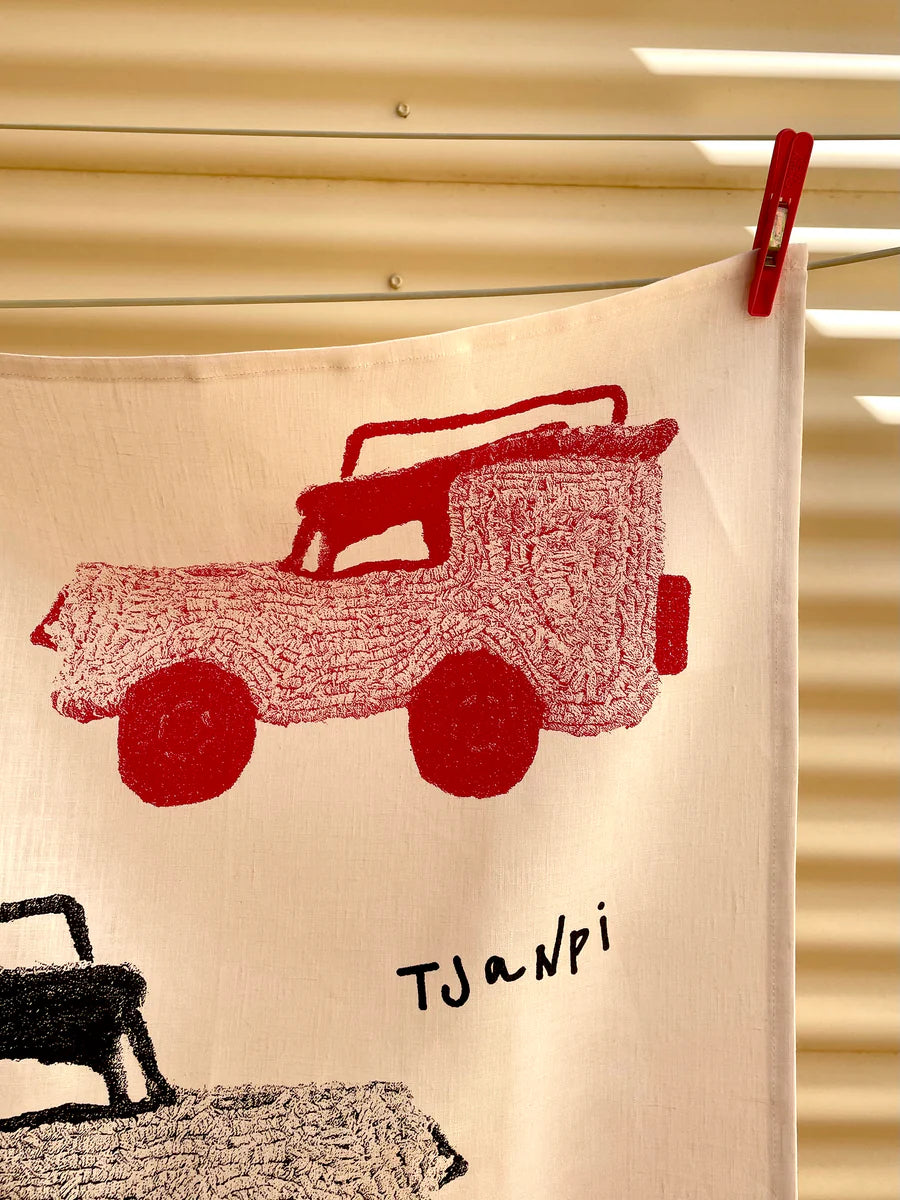 Linen Tea Towel - Tjanpi Desert Weavers