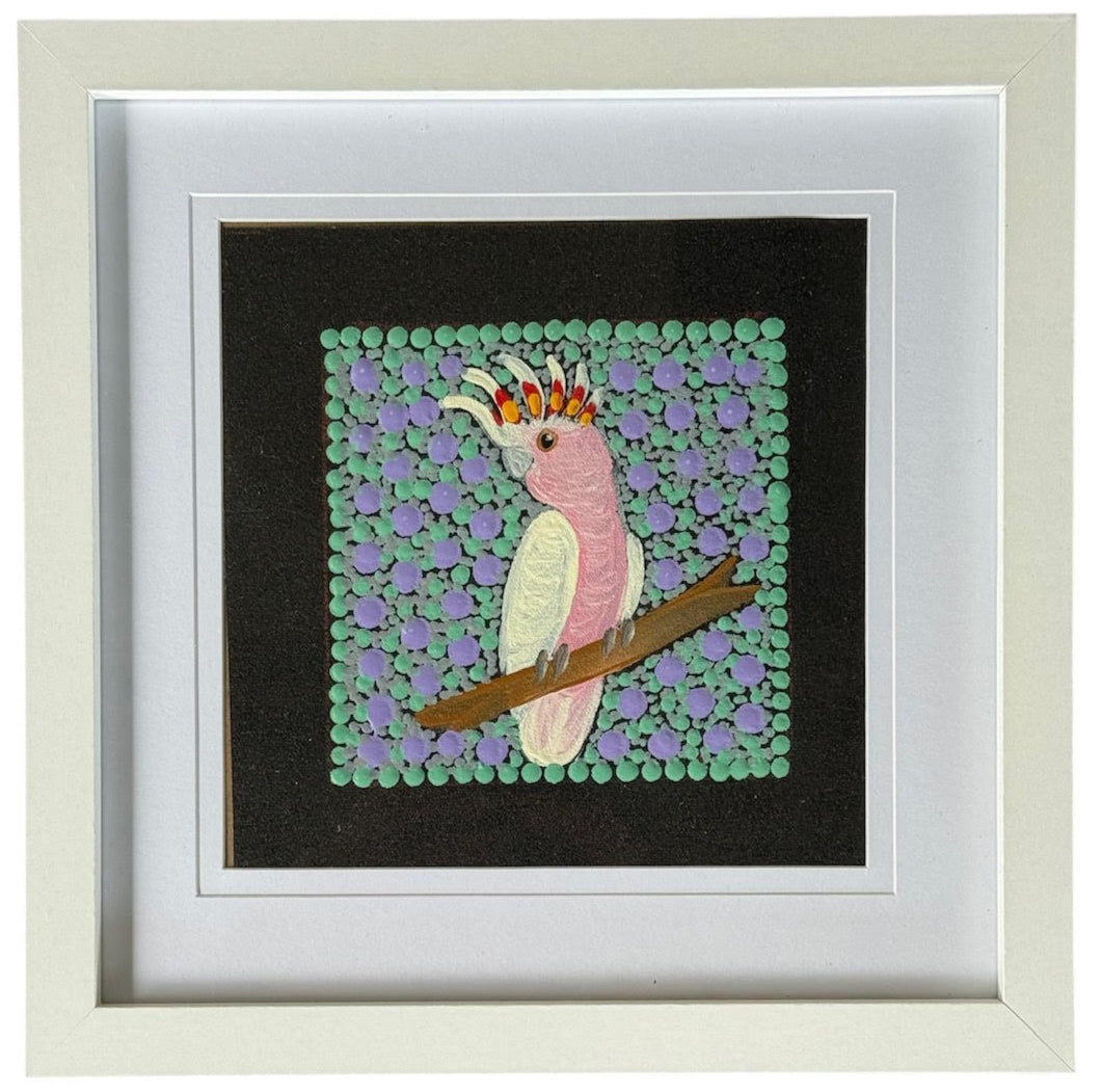 Kathleen Buzzacott - Major Mitchell's Cockatoo - Small, Framed .270