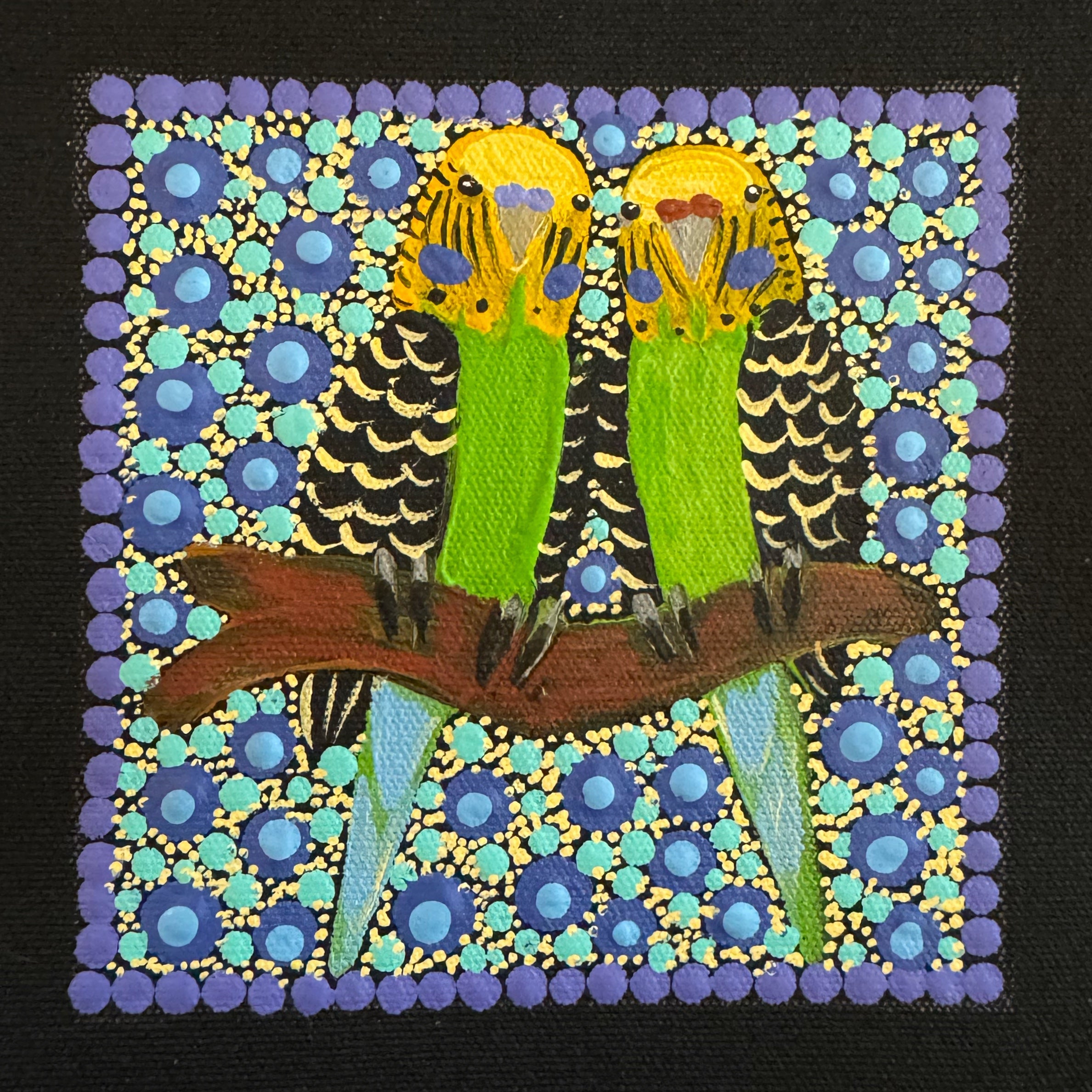 Kathleen Buzzacott - Budgies - Small, Framed .360