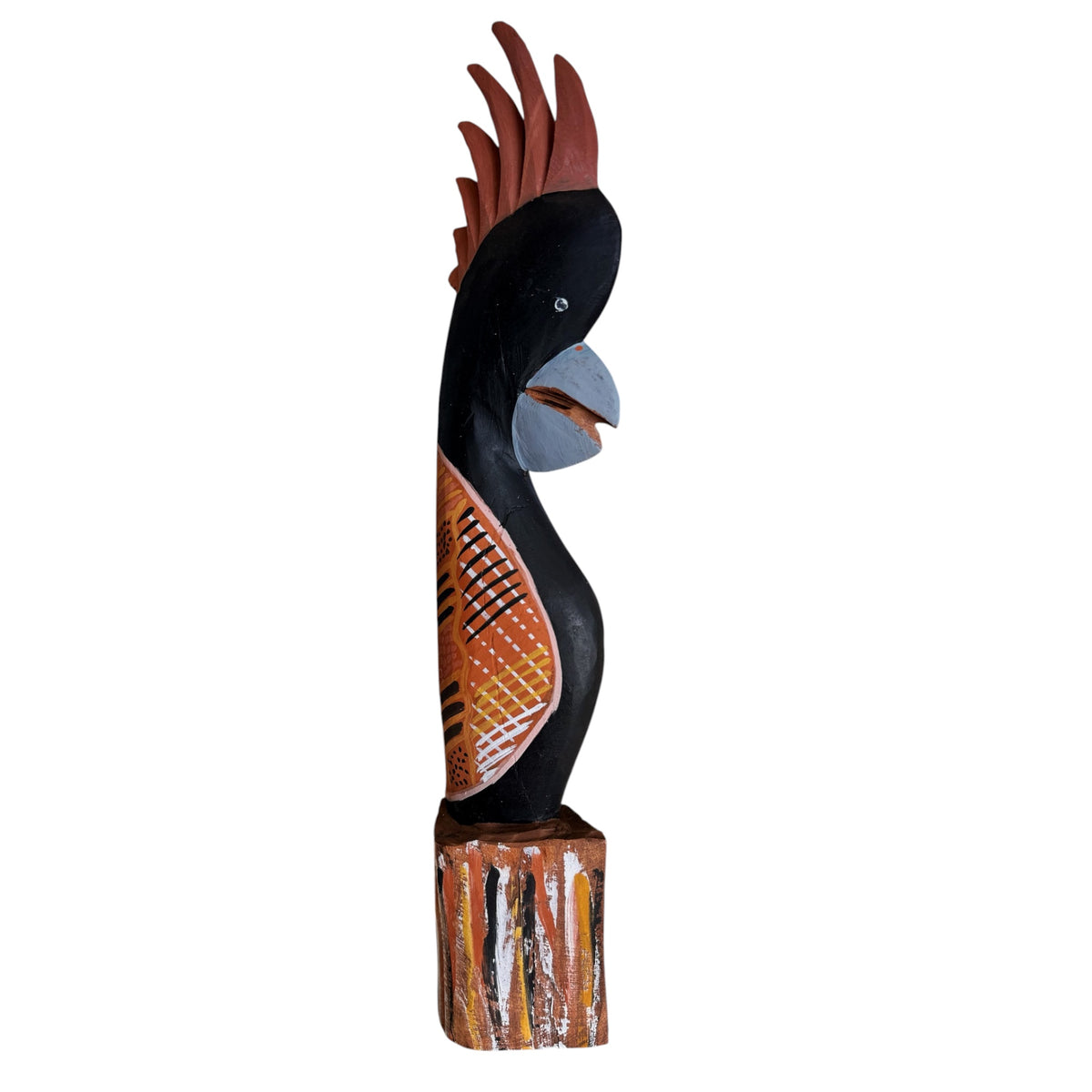 Thomas Munkanome - Carved Figure - Cockatoo (Black)