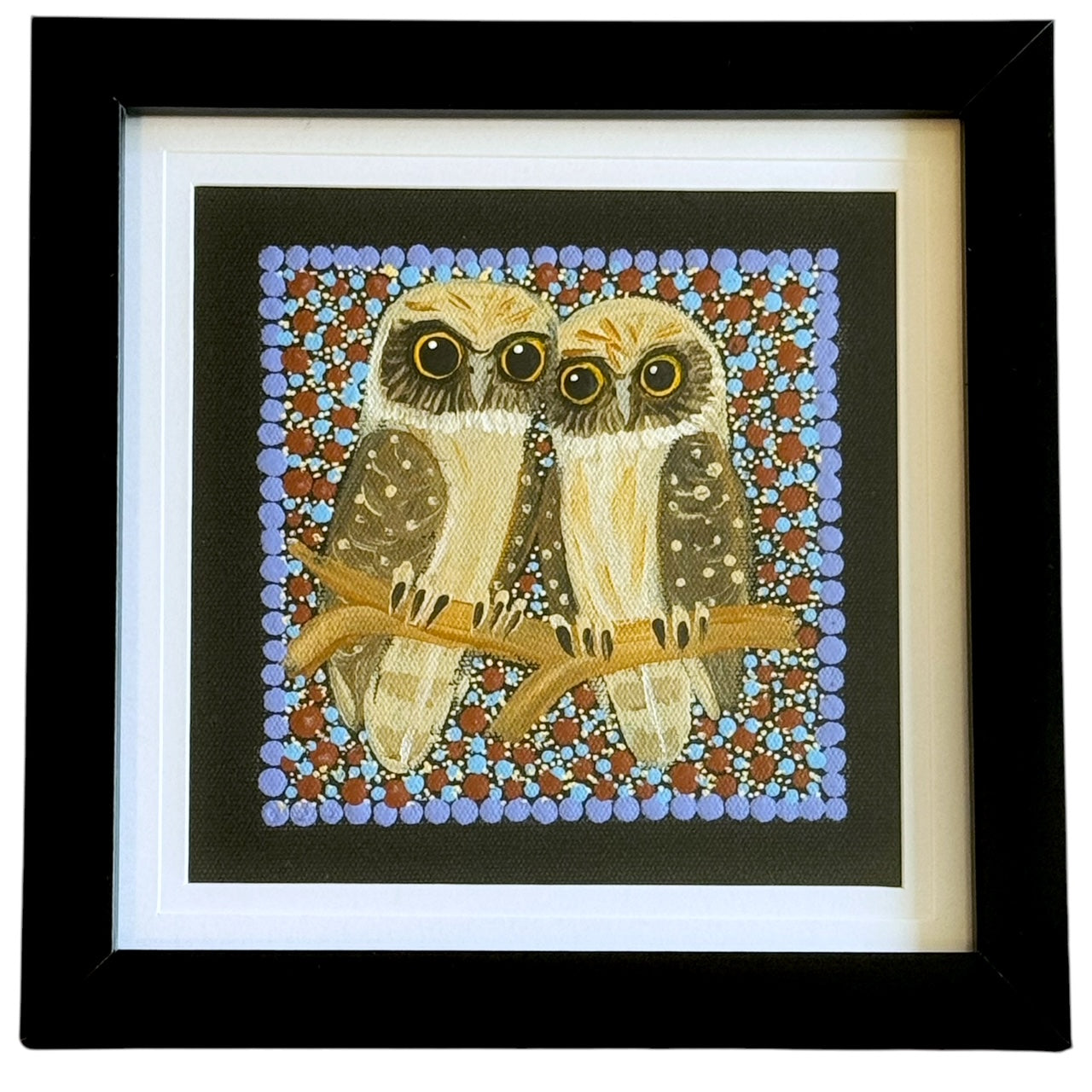 Kathleen Buzzacott - Boobook Owls - Small, Framed .290