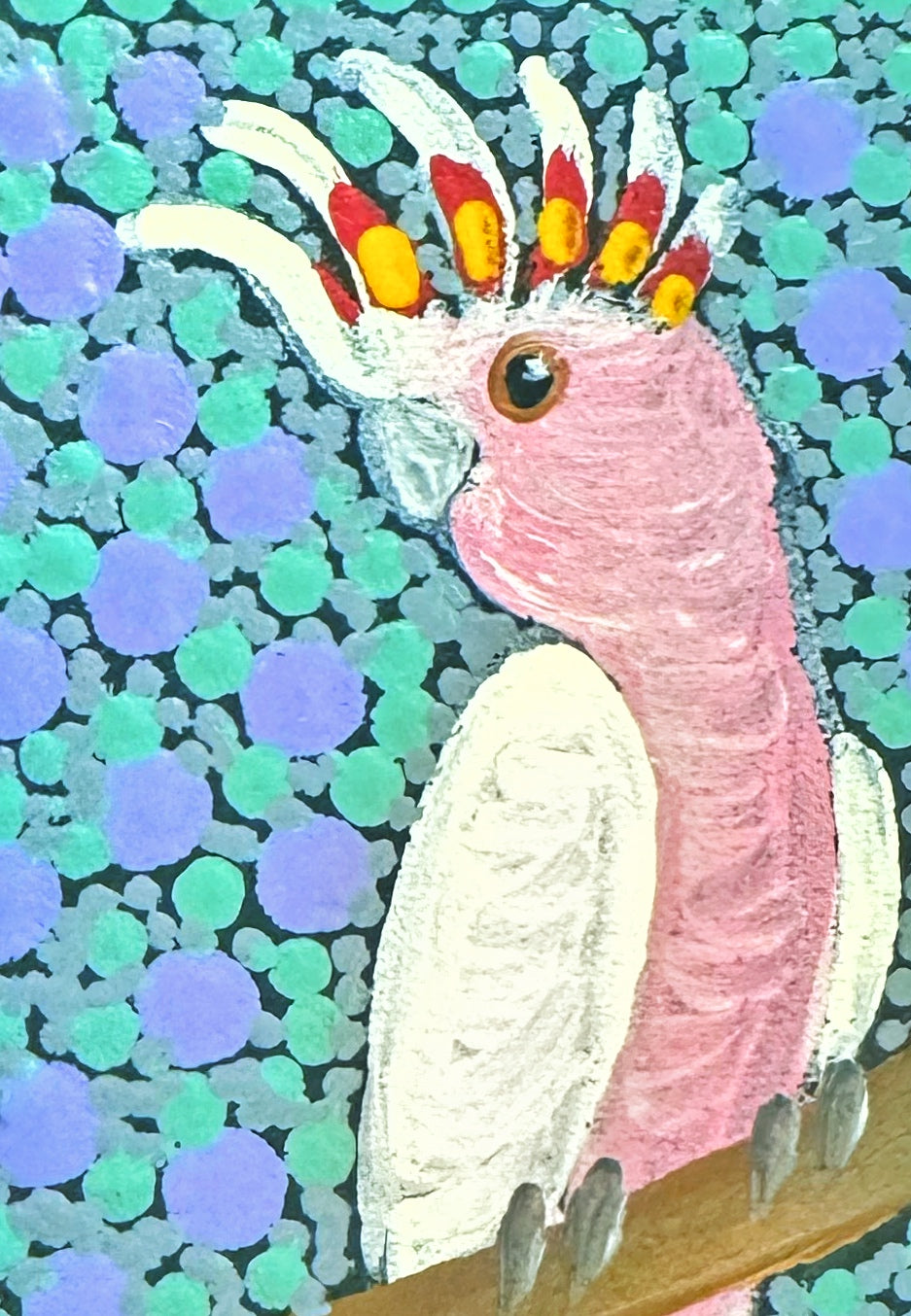 Kathleen Buzzacott - Major Mitchell's Cockatoo - Small, Framed .270