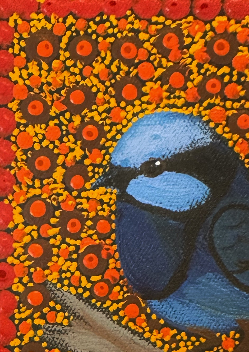 Kathleen Buzzacott - Blue Fairy Wren - Small, Framed .260