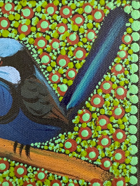 Kathleen Buzzacott - Blue Fairy Wren - Small, Framed .200