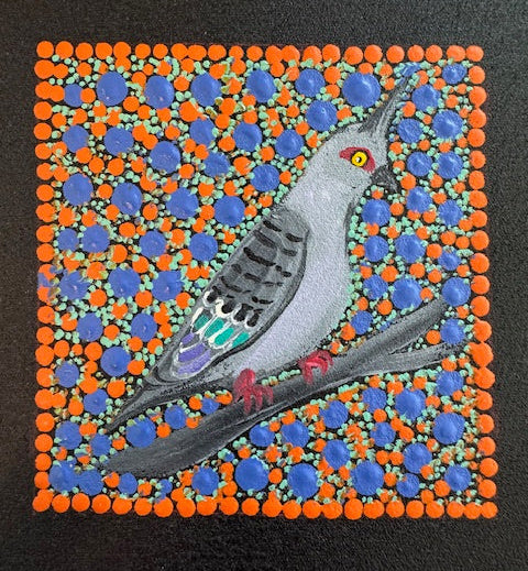 Kathleen Buzzacott - Top-Knot Pigeon - Small, Framed .405