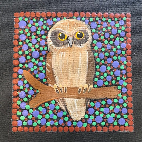 Kathleen Buzzacott - Boobook Owl - Small, Framed .010