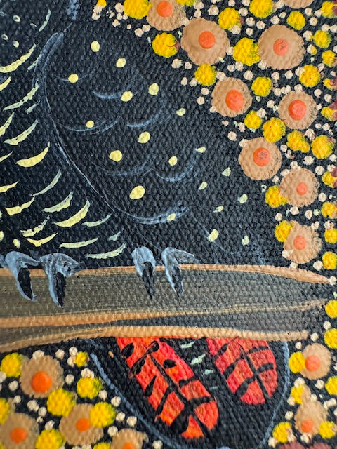 Kathleen Buzzacott - Redtail Black Cockatoo (Female) - Small, Framed .501