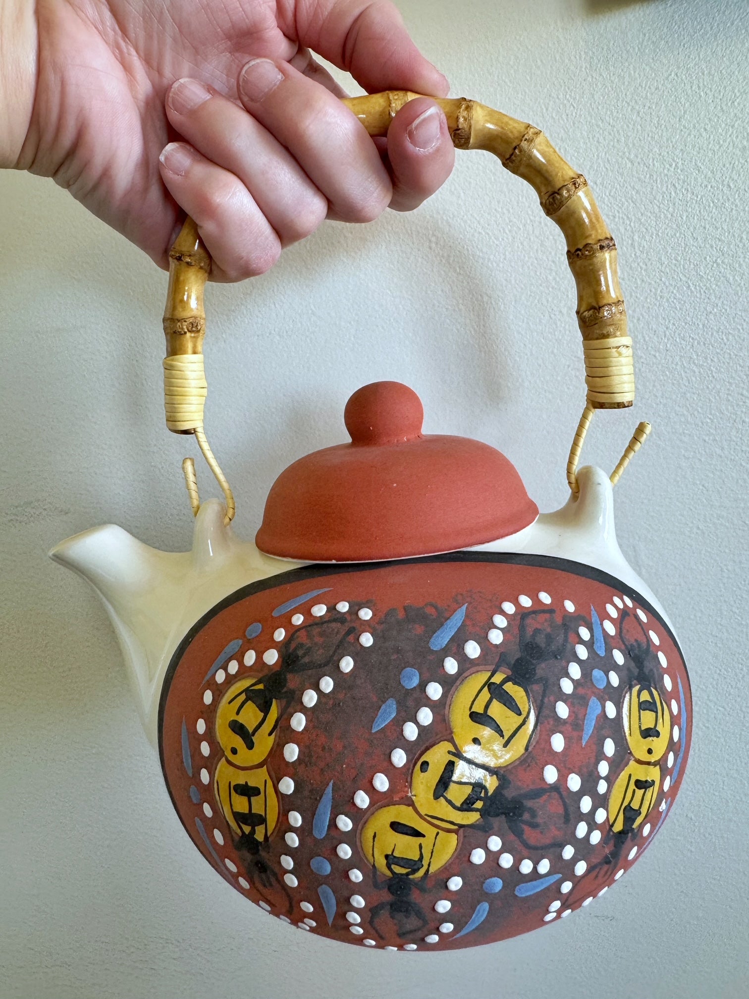 Tea Pot with Bamboo Handle - Barbara Richards - Honey Ants