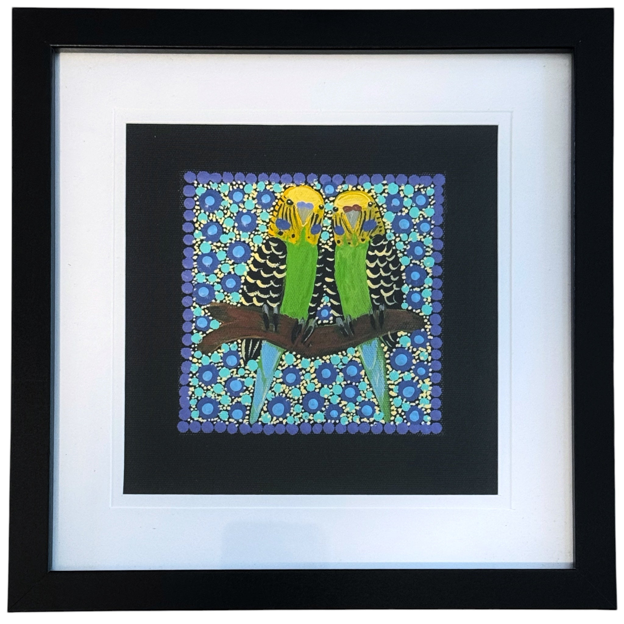 Kathleen Buzzacott - Budgies - Small, Framed .360