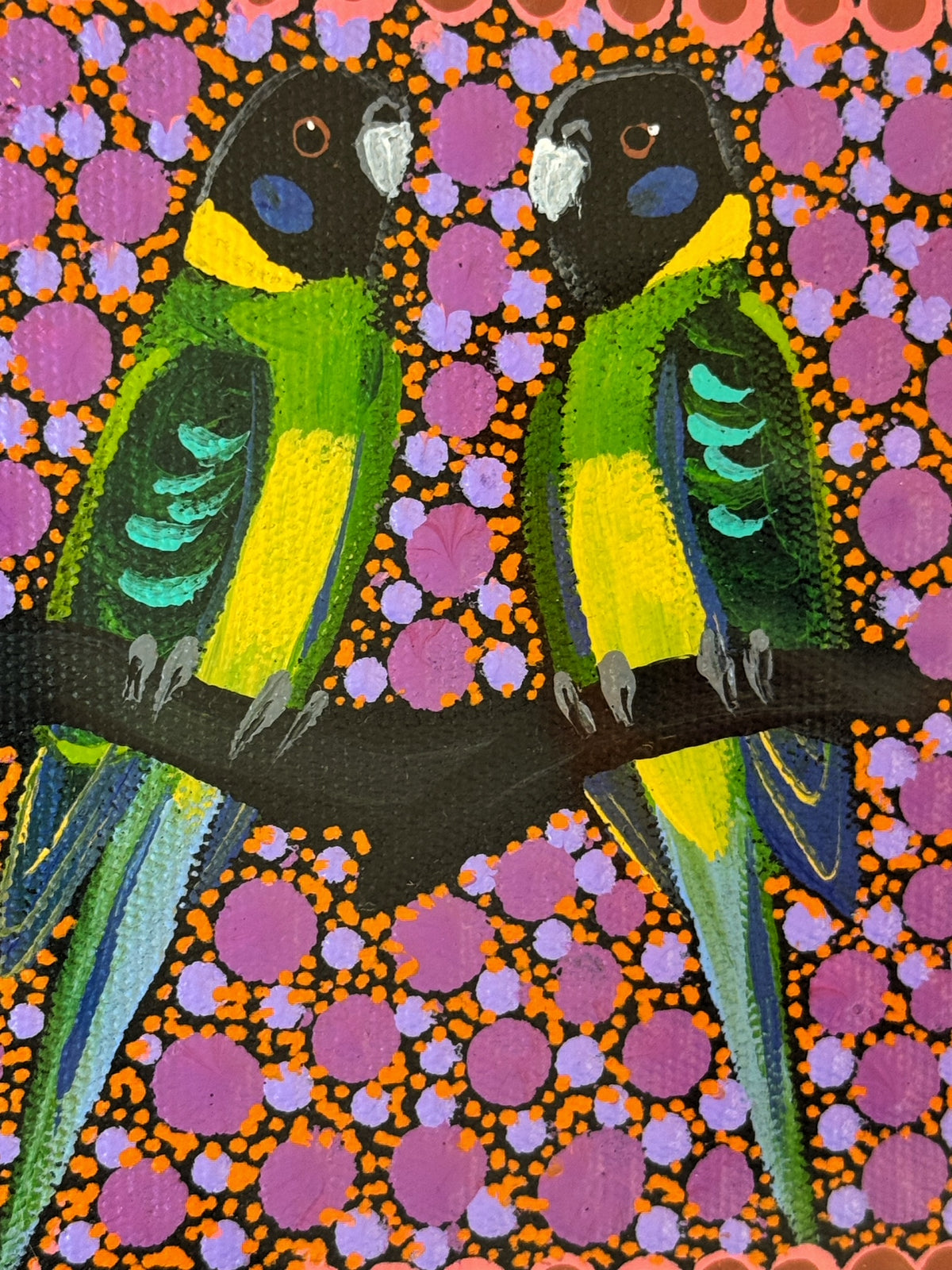 Kathleen Buzzacott - Ringneck Parrots - Small, Framed .300