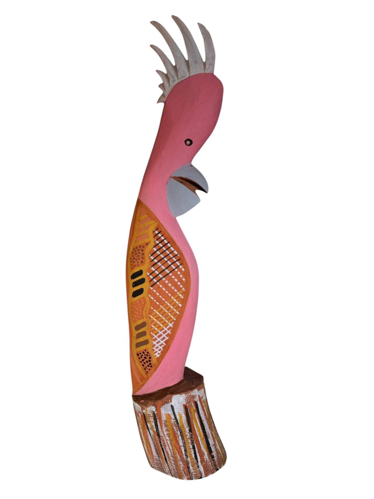 Thomas Munkanome - Carved Figure - Cockatoo (Pink)