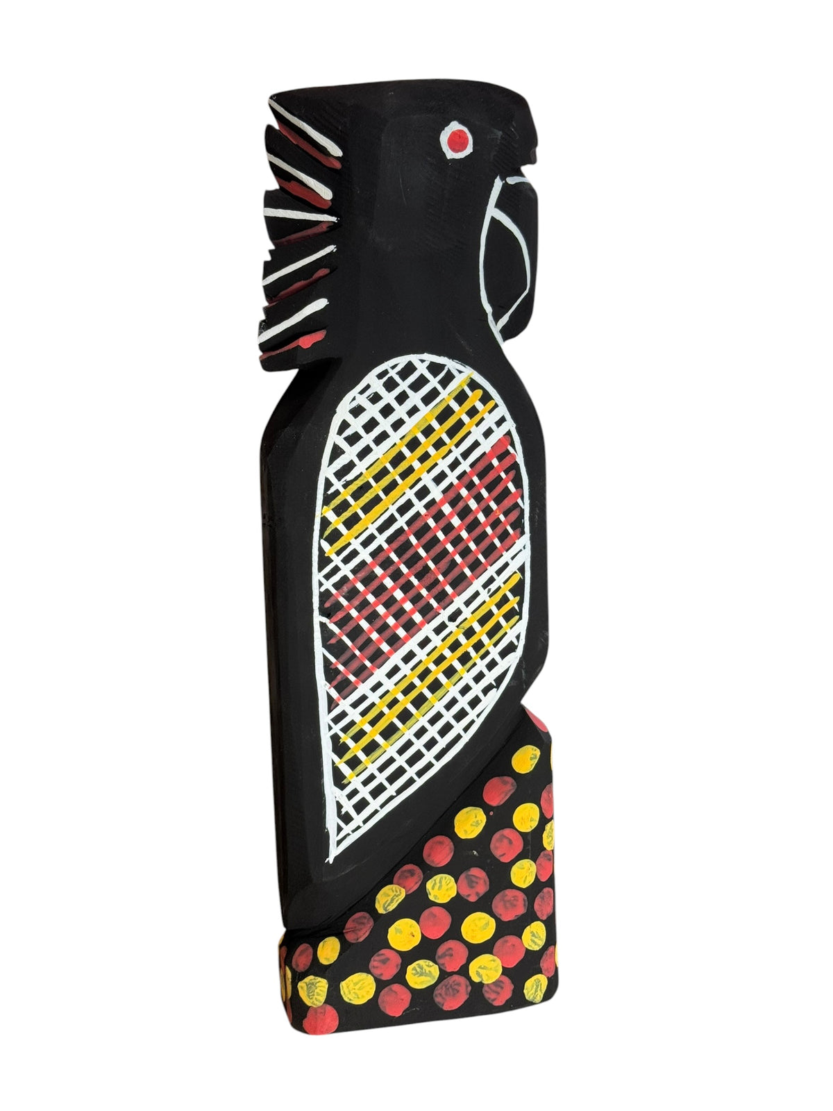Hand Carved Black Cockatoo - Kenny Reid