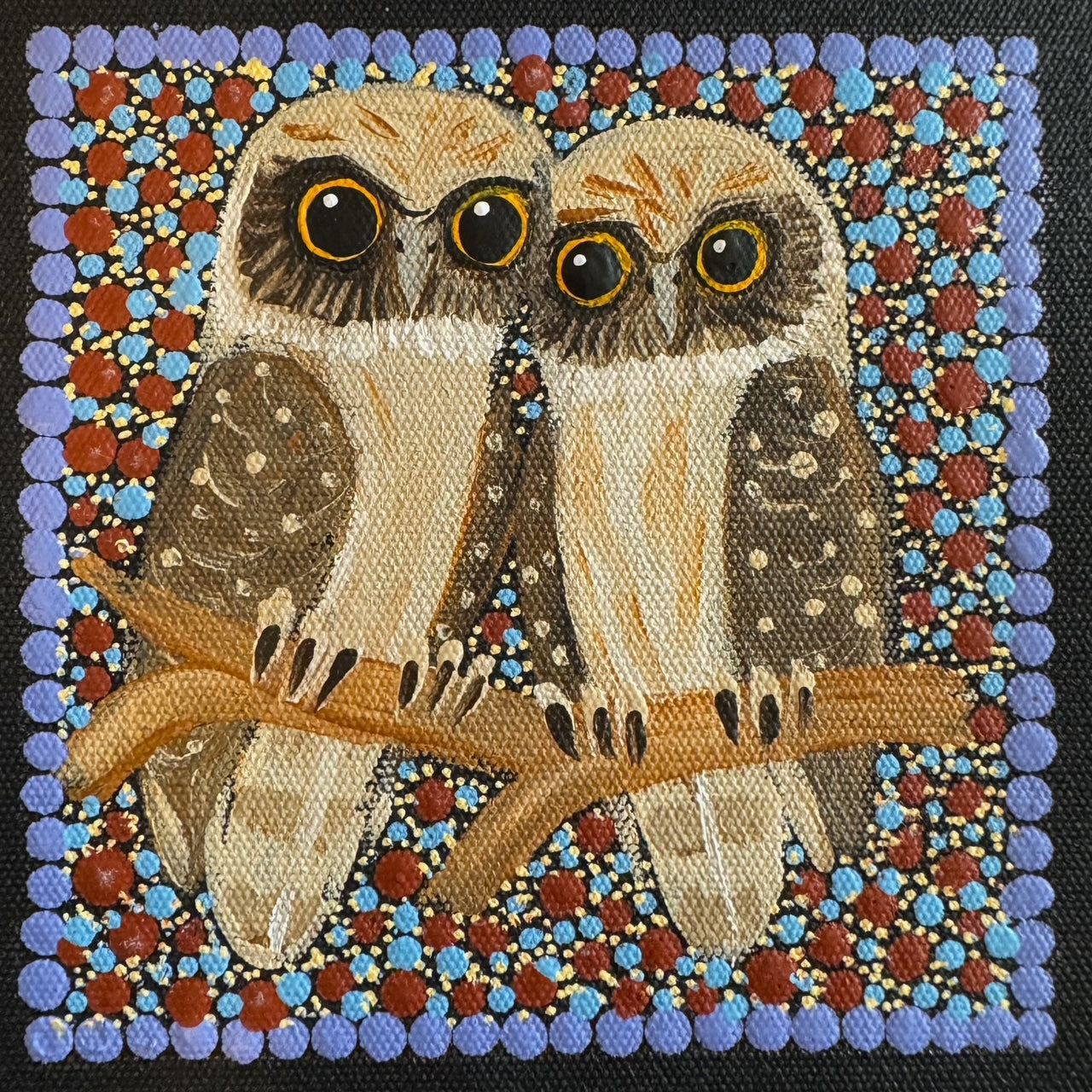 Kathleen Buzzacott - Boobook Owls - Small, Framed .290