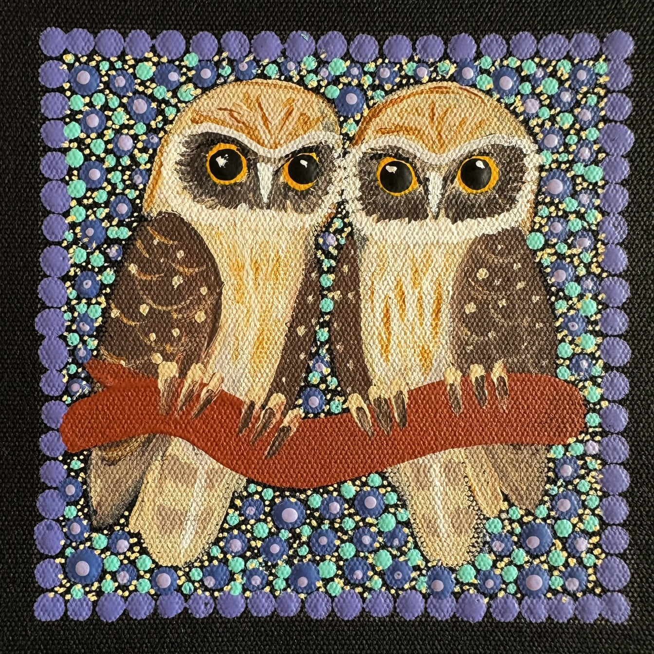 Kathleen Buzzacott - Boobook Owls - Small, Framed .010