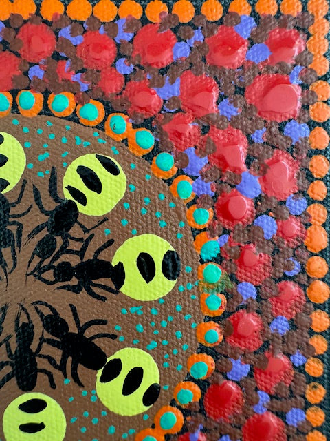 Kathleen Buzzacott - Family Digging for Honey Ants - Small, Framed .150