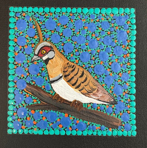 Kathleen Buzzacott - Spinifex Pigeon - Small, Framed .404