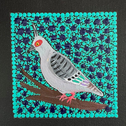 Kathleen Buzzacott - Top-Knot Pigeon - Small, Framed .120