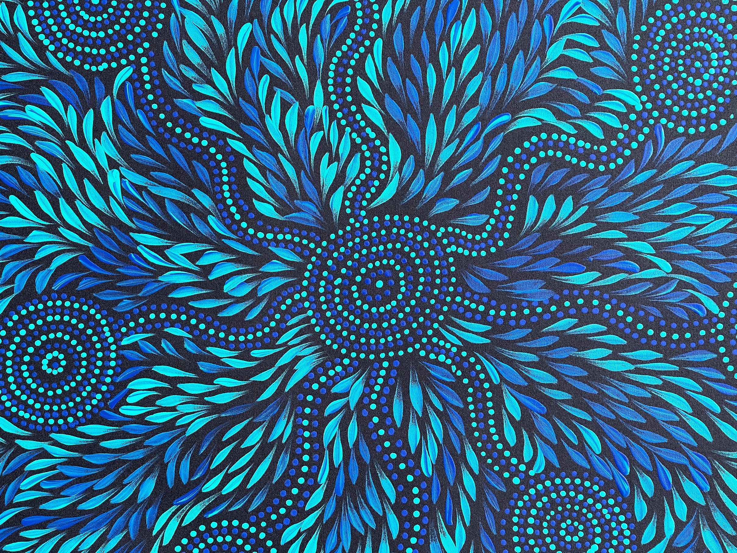 Caroline Numina - Soakage and Bush Medicine Leaves - 88x94cm .94-2