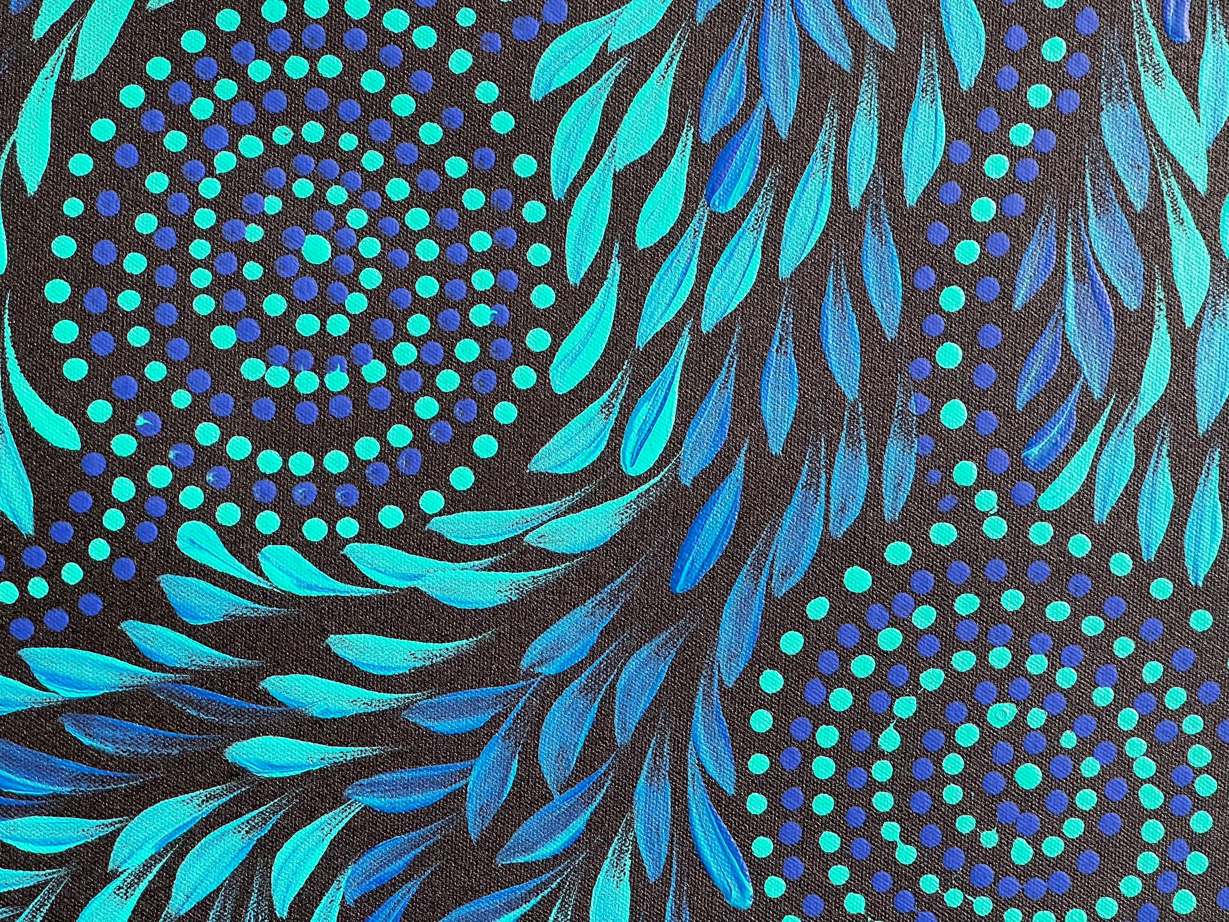 Caroline Numina - Soakage and Bush Medicine Leaves - 88x94cm .94-2