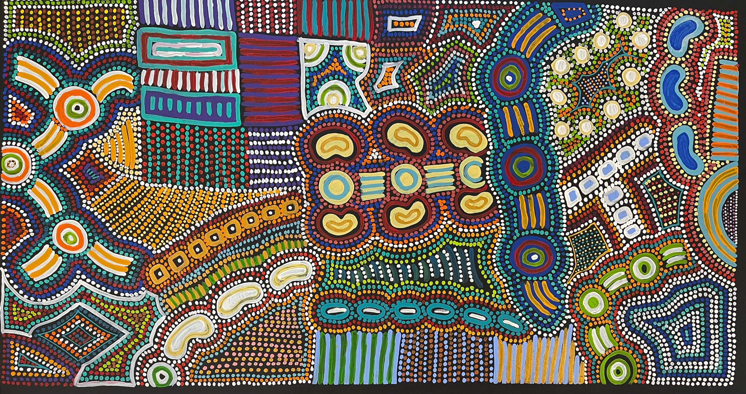 Pacinta Turner - My Country, Wallaby Tracks - 150x79cm .07-3