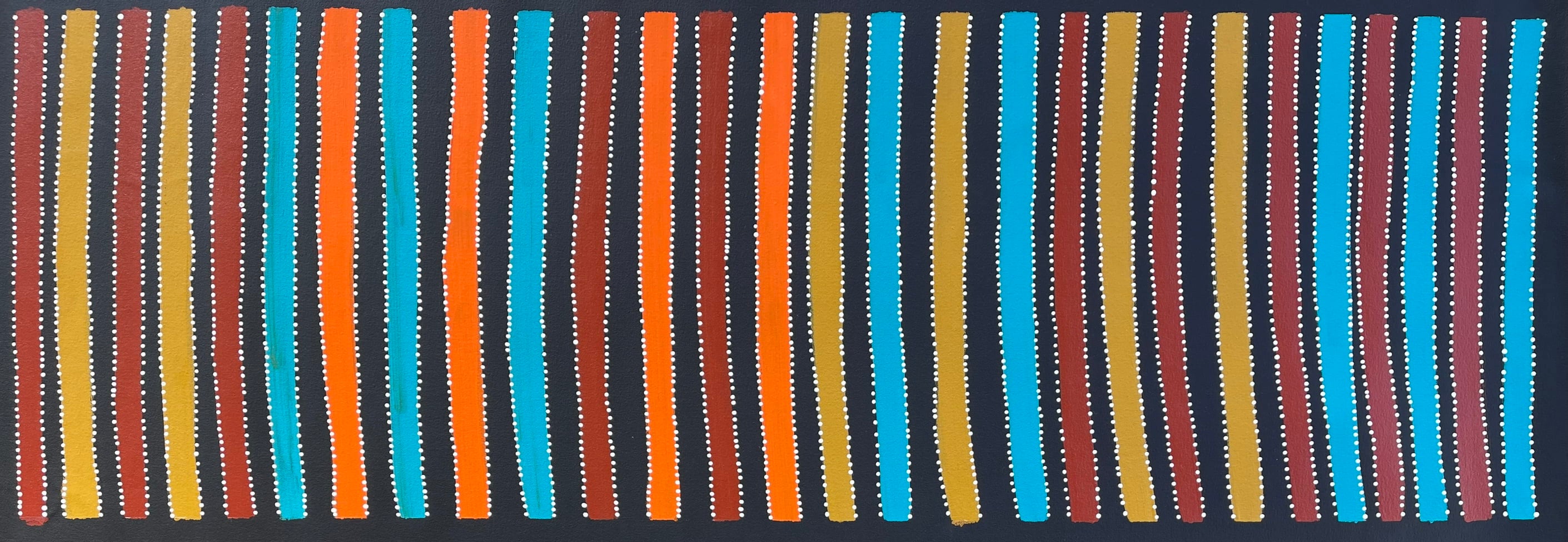 Jacinta Numina - My Country Atnangkerre, Thorny Lizard (Arnkerrthe) - 43x130cm .23-2