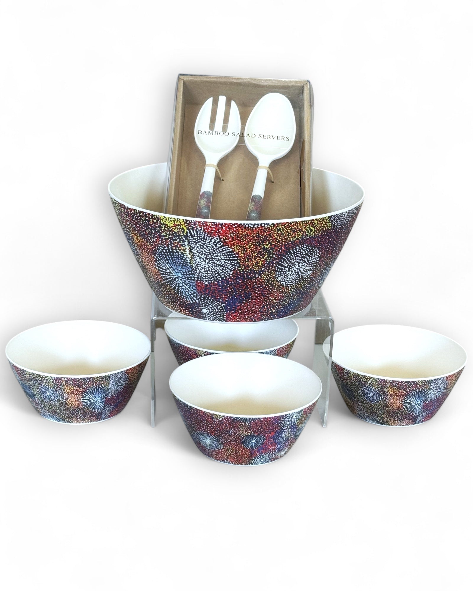Bamboo Bowl & Salad Server Set - Katie Morgan
