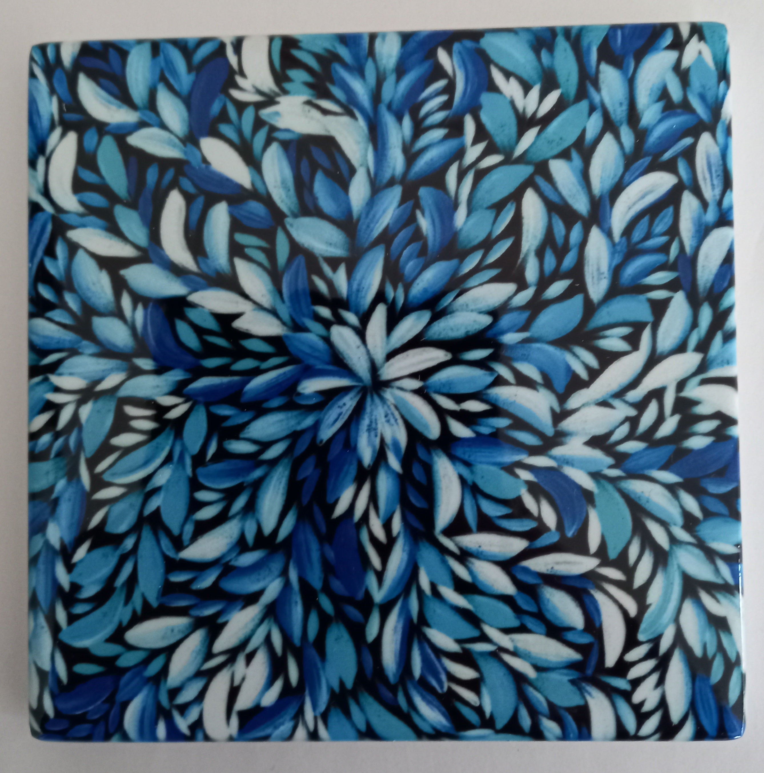 Ceramic Coaster - Louise Numina - Blue Centre