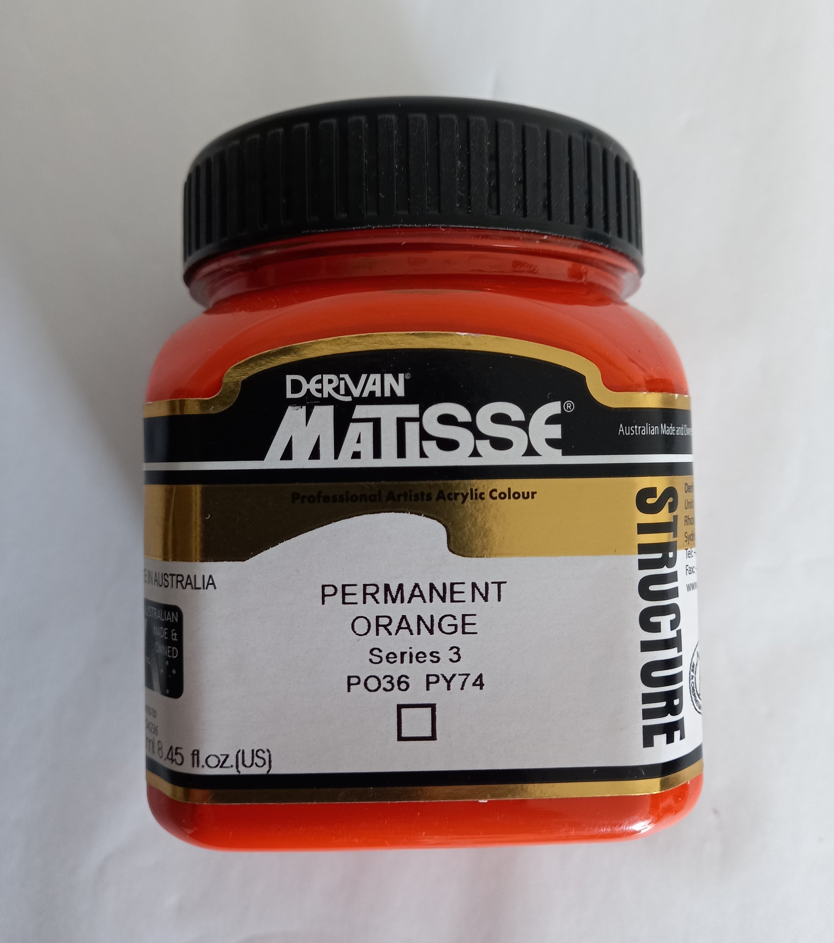 Matisse Acrylic Paint - Permanent Orange S3