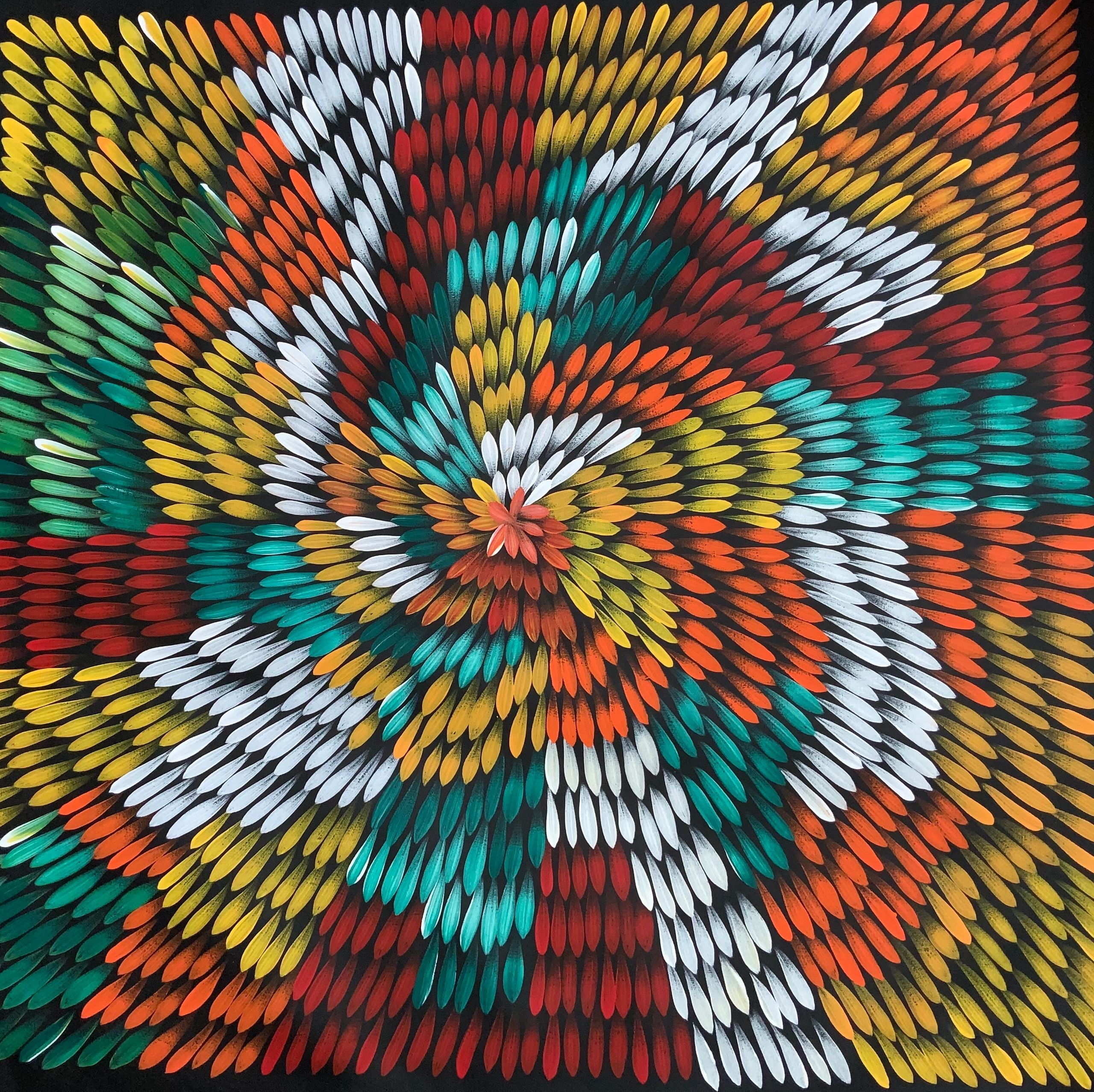 Jacinta Numina Waugh - Bush Medicine Leaves- 92x96cm .87-7