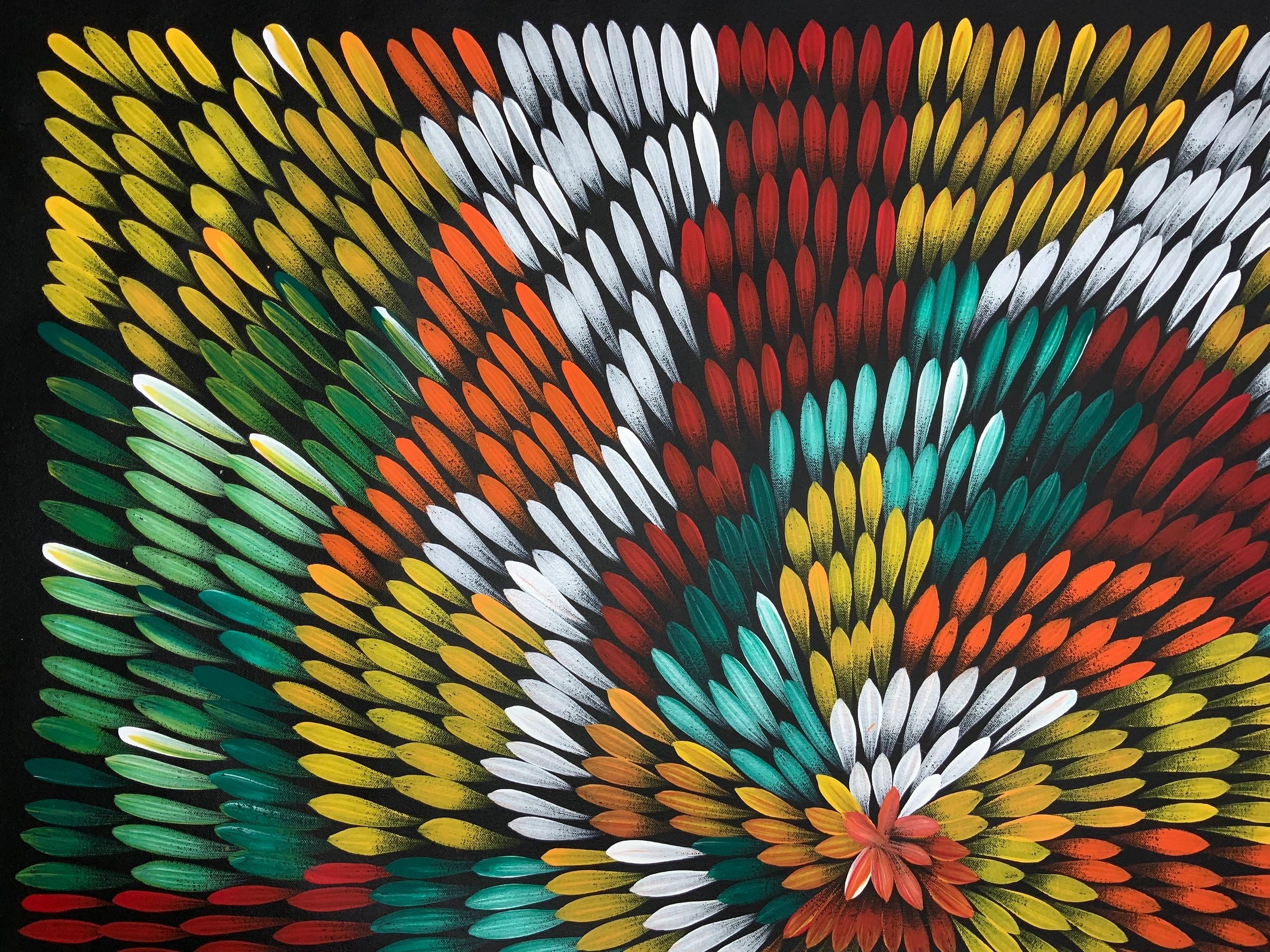 Jacinta Numina Waugh - Bush Medicine Leaves- 92x96cm .87-7