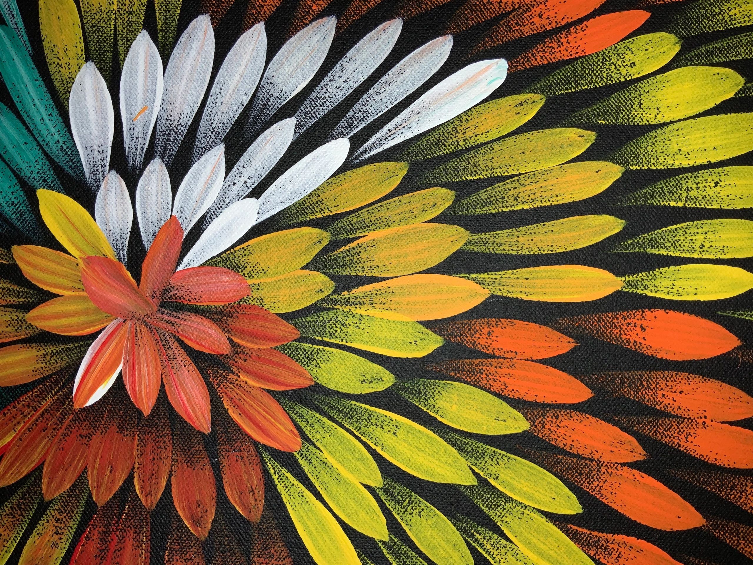 Jacinta Numina Waugh - Bush Medicine Leaves- 92x96cm .87-7